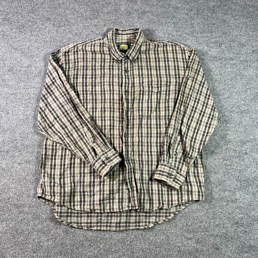 Cabela's Outdoor Gear Shirt Men's XL Reg Multi Plaid Button-Up Rugged Workwear
